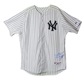 Charlie Hayes Game Worn and Signed Yankees 2012 Old-Times Game Jersey